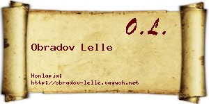 Obradov Lelle névjegykártya